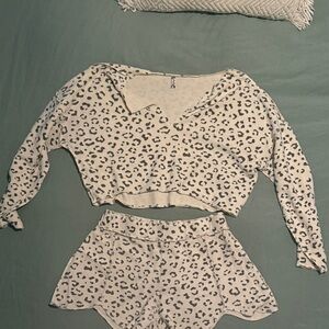 Free People Leopard Print Lounge Set